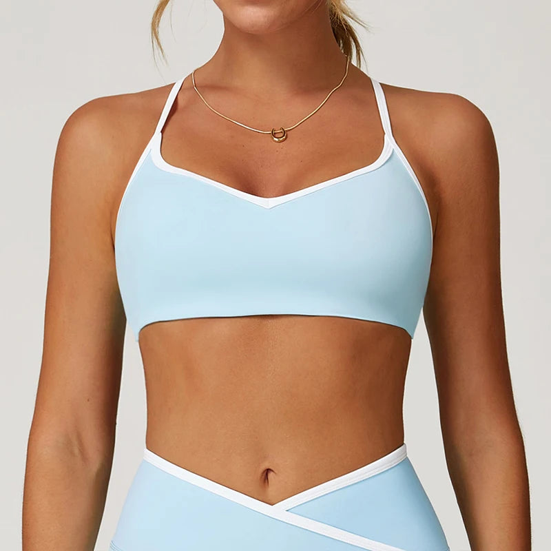 Women’s Sports Bra – V-Back Waist Shaping Yoga Top