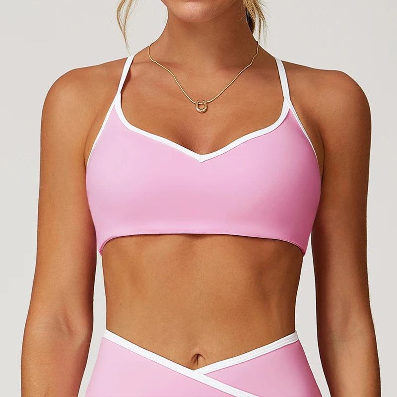 Women’s Sports Bra – V-Back Waist Shaping Yoga Top