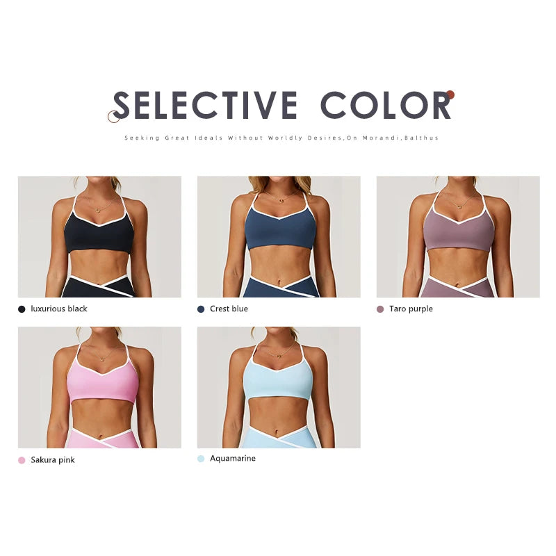 Women’s Sports Bra – V-Back Waist Shaping Yoga Top